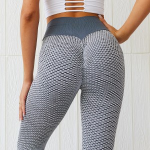 Wholesale Sportswear Jacquard Fabric And Scrunch Butt Leggings Seamless Women’s Sexy Yoga Leggings